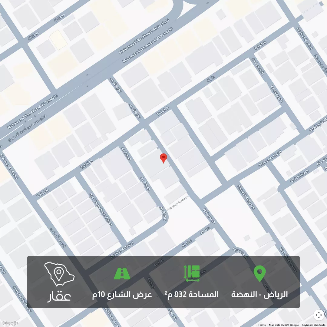 أرض للبيع في شارع الزيمة, حي النهضة, مدينة الرياض, منطقة الرياض 1 صورة