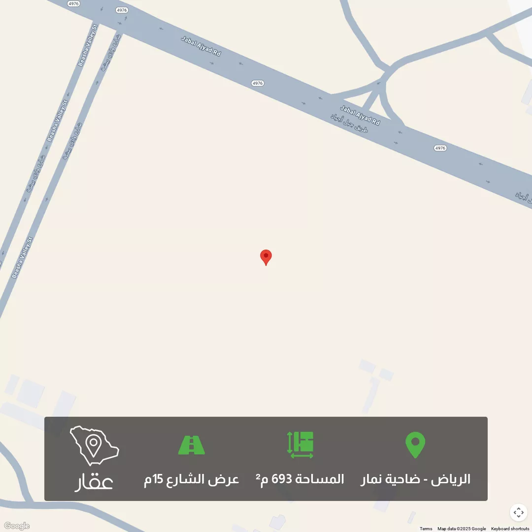 أرض للبيع في شارع جبل اجياد, حي ضاحية نمار, مدينة الرياض, منطقة الرياض 1 صورة