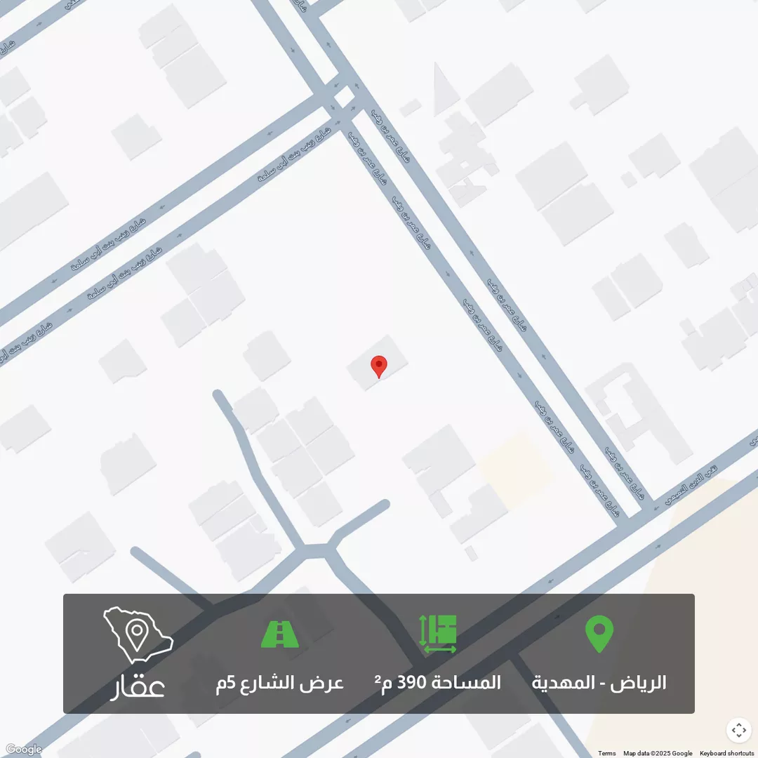 أرض للبيع في شارع وكيع بن الجراح, حي المهدية, مدينة الرياض, منطقة الرياض 1 صورة