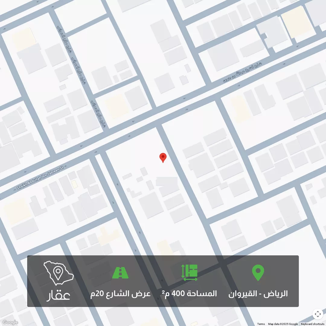 أرض للبيع في شارع أبي عباس الدغولي, حي القيروان, مدينة الرياض, منطقة الرياض 1 صورة
