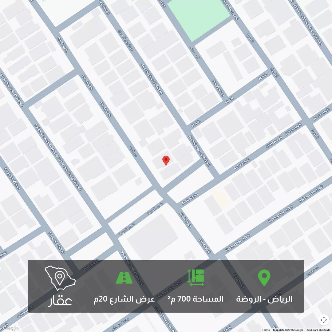 أرض للبيع في شارع دير البلح, حي الروضة, مدينة الرياض, منطقة الرياض 1 صورة