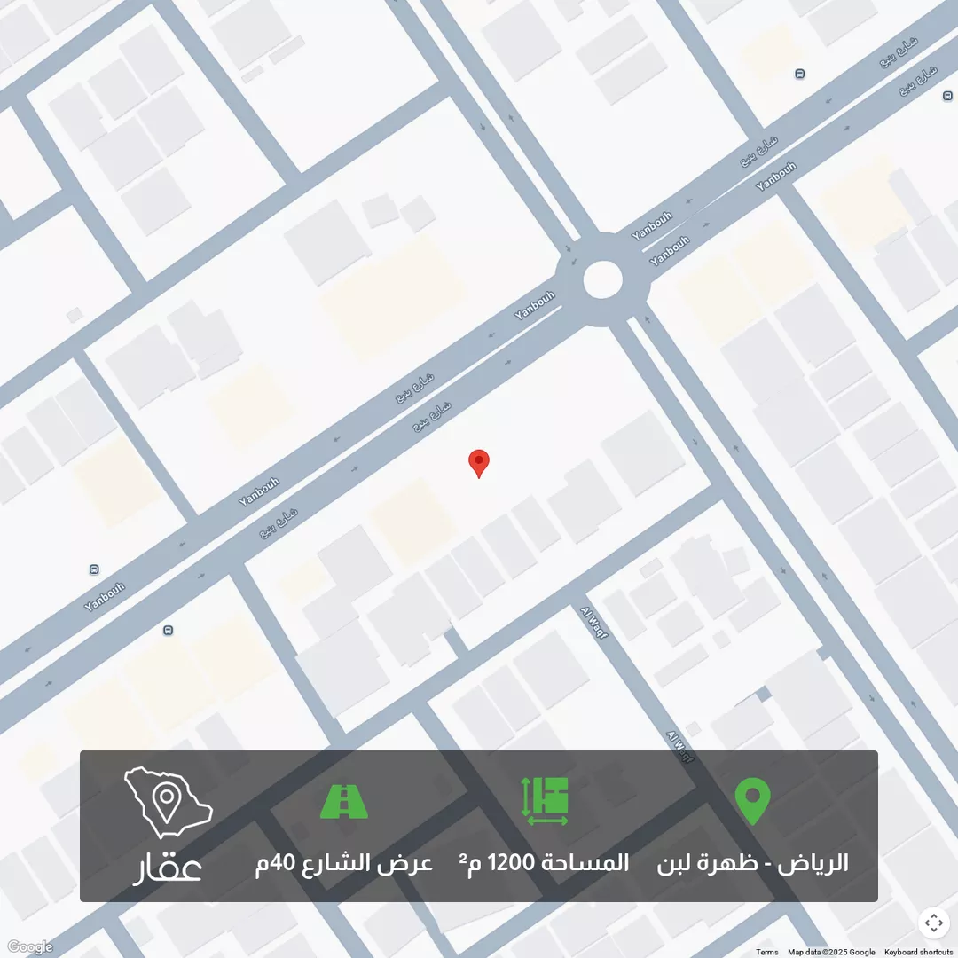 أرض للبيع في شارع ينبع, حي ظهرة لبن, مدينة الرياض, منطقة الرياض 1 صورة