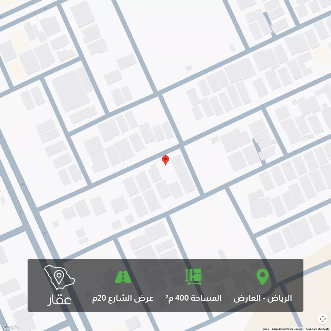 أرض للبيع في شارع شهيد الدين ثم الوطن رامي محمد سعيد الش, حي العارض, مدينة الرياض, منطقة الرياض 1 صورة