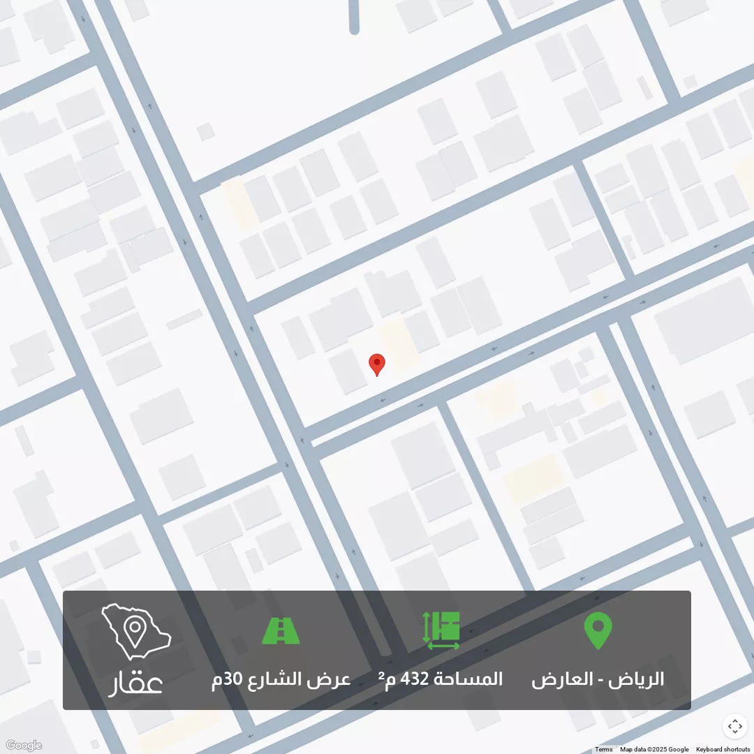 أرض للبيع في شارع عبدالرحمن بن محمد بن مسلمه الانصاري, حي العارض, مدينة الرياض, منطقة الرياض 1 صورة
