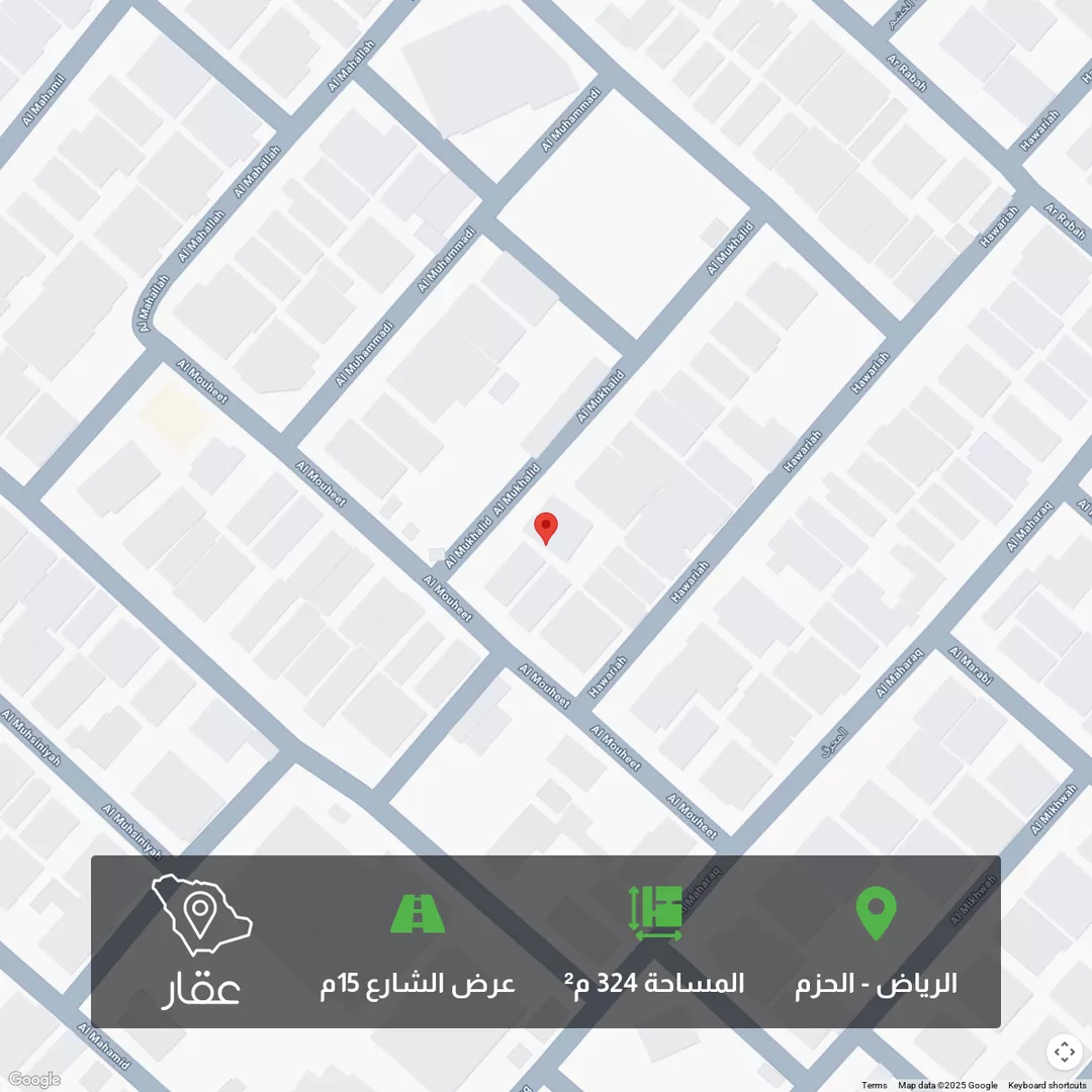 أرض للبيع في شارع المخالد, حي الحزم, مدينة الرياض, منطقة الرياض 1 صورة