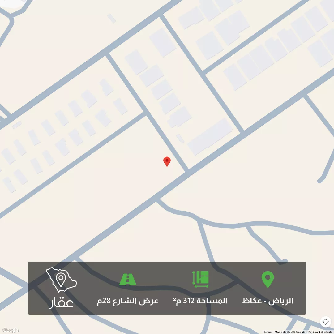 أرض للبيع في شارع ابي المكارم بن مفرج, حي عكاظ, مدينة الرياض, منطقة الرياض 1 صورة