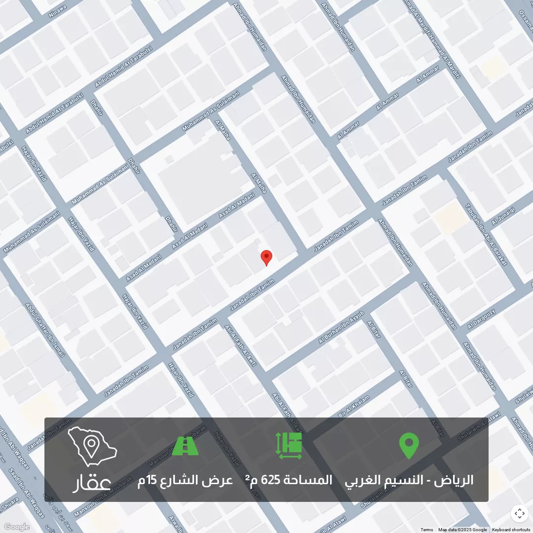 أرض للبيع في شارع جنادة بن تميم, حي النسيم الغربي, مدينة الرياض, منطقة الرياض 1 صورة