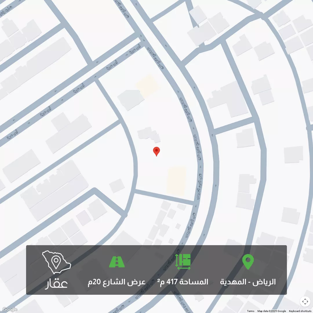 أرض للبيع في شارع حلل بنت أبي المكارم, حي المهدية, مدينة الرياض, منطقة الرياض 1 صورة