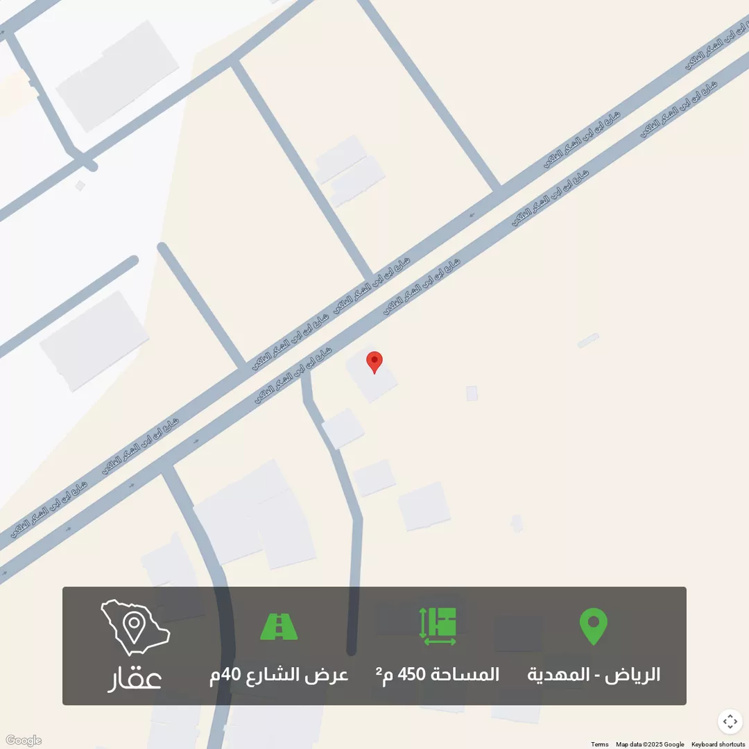 أرض للبيع في شارع ابن أبي الشكر الفلكي, حي المهدية, مدينة الرياض, منطقة الرياض 1 صورة