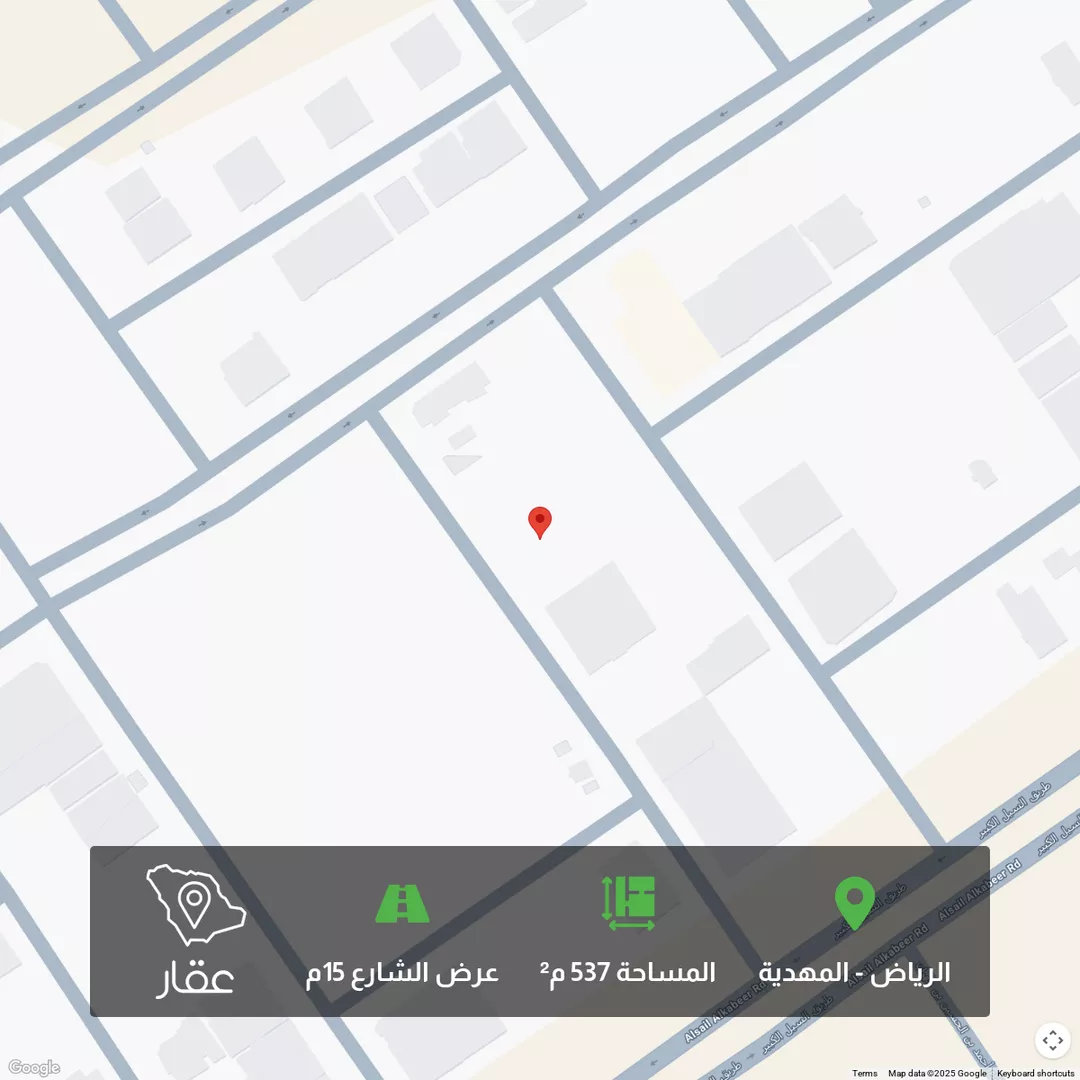 أرض للبيع في شارع عبدالكريم الموصلي, حي المهدية, مدينة الرياض, منطقة الرياض 1 صورة