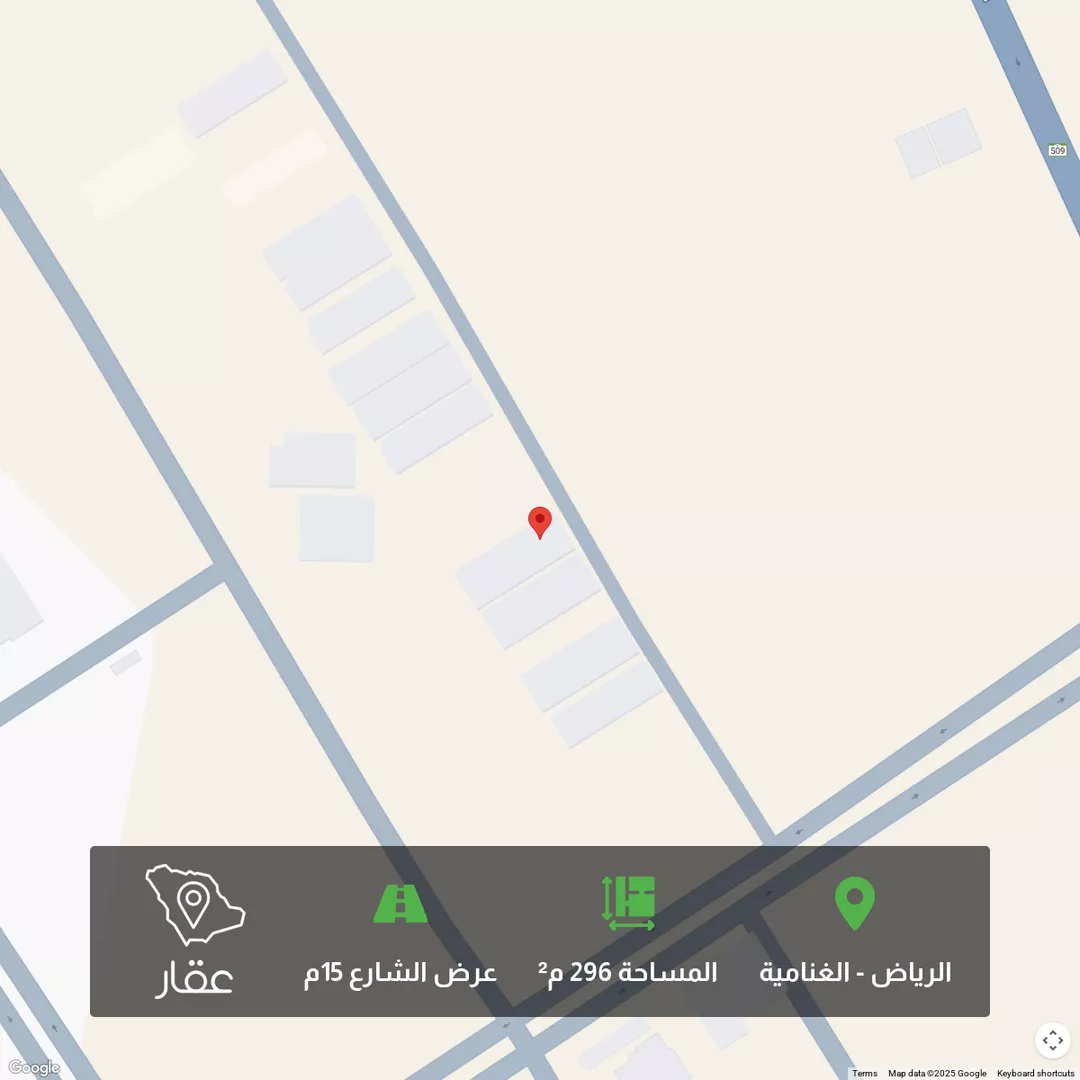أرض للبيع في شارع اوس بن ثابت, حي الغنامية, مدينة الرياض, منطقة الرياض 1 صورة