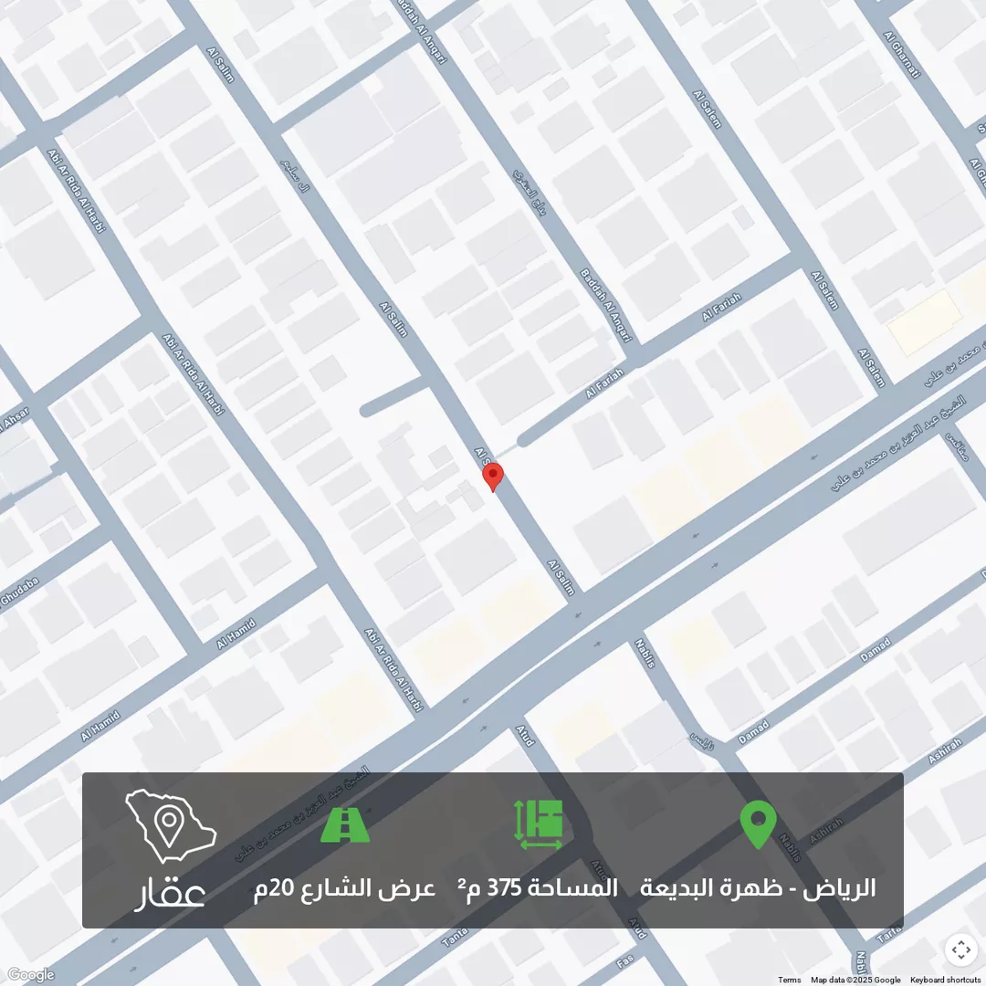 أرض للبيع في حي ظهرة البديعة, مدينة الرياض, منطقة الرياض 1 صورة