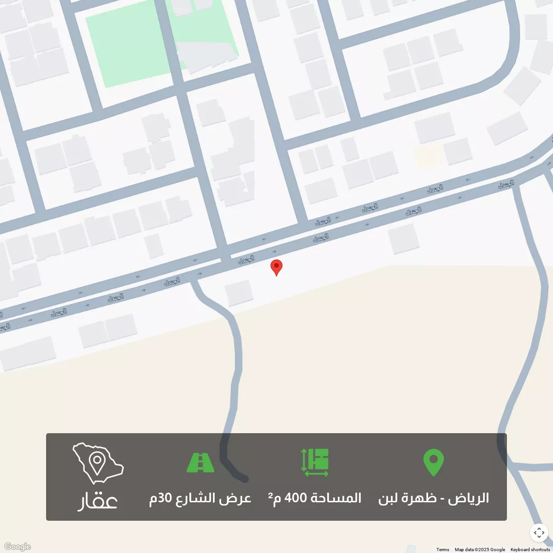 أرض للبيع في شارع الجنادل, حي ظهرة لبن, مدينة الرياض, منطقة الرياض 1 صورة