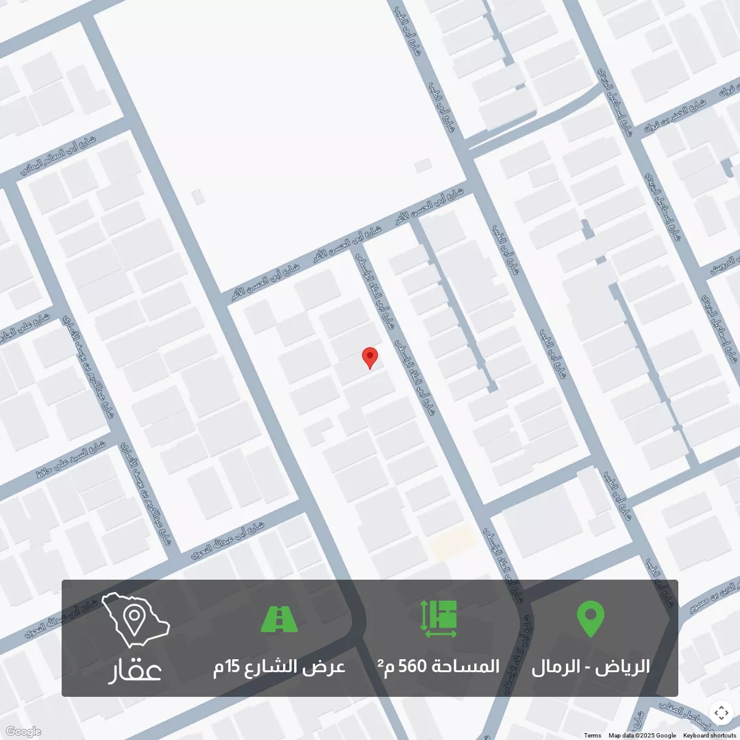 أرض للبيع في شارع ابي العلاء الواسطي, حي الرمال, مدينة الرياض, منطقة الرياض 1 صورة