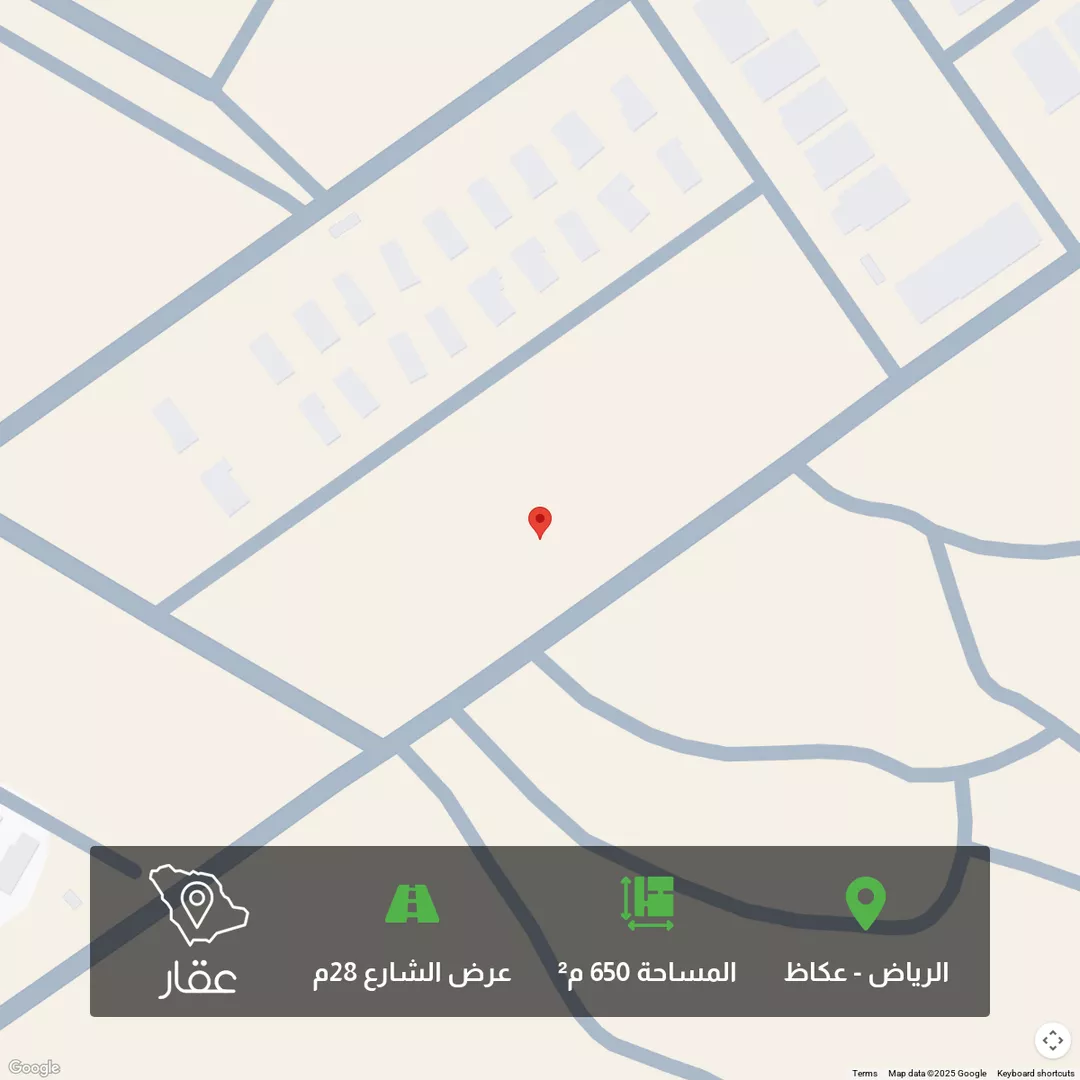أرض للبيع في شارع ابي المكارم بن مفرج, حي عكاظ, مدينة الرياض, منطقة الرياض 1 صورة