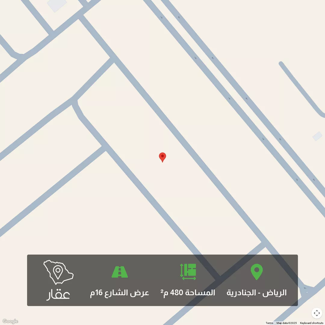 أرض للبيع في شارع راشد الدين الصوري, حي الجنادرية, مدينة الرياض, منطقة الرياض 1 صورة