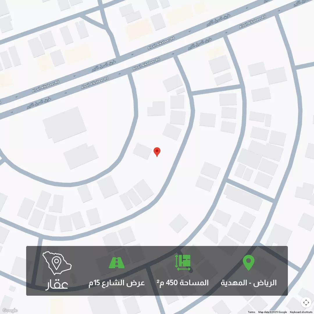 أرض للبيع في شارع مليح بن طريف, حي المهدية, مدينة الرياض, منطقة الرياض 1 صورة