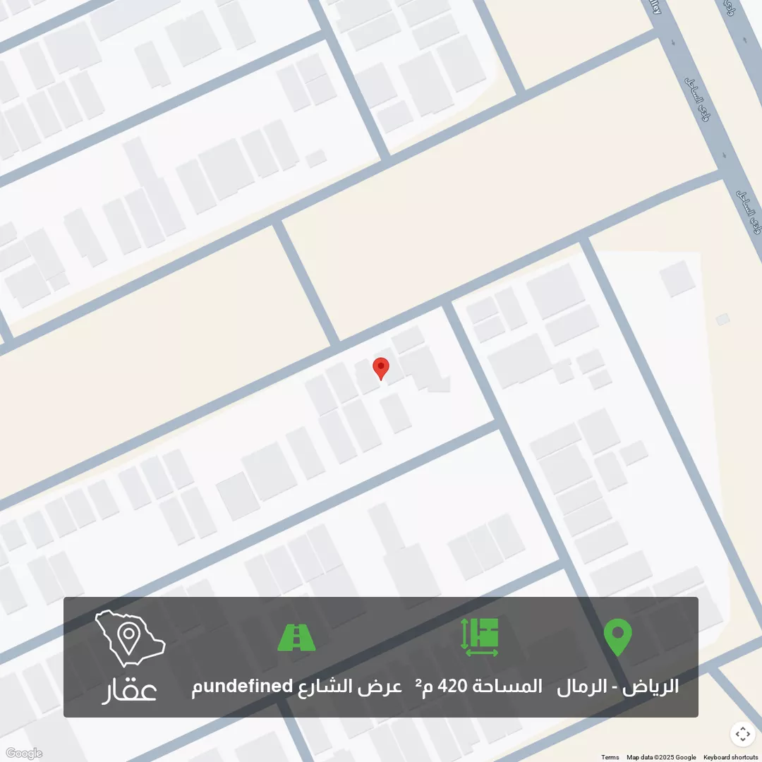 أرض للبيع في شارع سهل بن مالك الأزدي, حي الرمال, مدينة الرياض, منطقة الرياض 1 صورة
