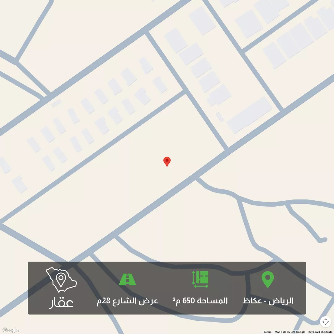 أرض للبيع في شارع ابي المكارم بن مفرج, حي عكاظ, مدينة الرياض, منطقة الرياض 1 صورة