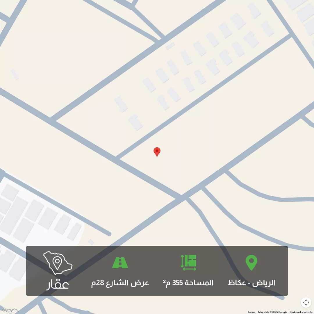 أرض للبيع في شارع رحمة الله السندي, حي عكاظ, مدينة الرياض, منطقة الرياض 1 صورة