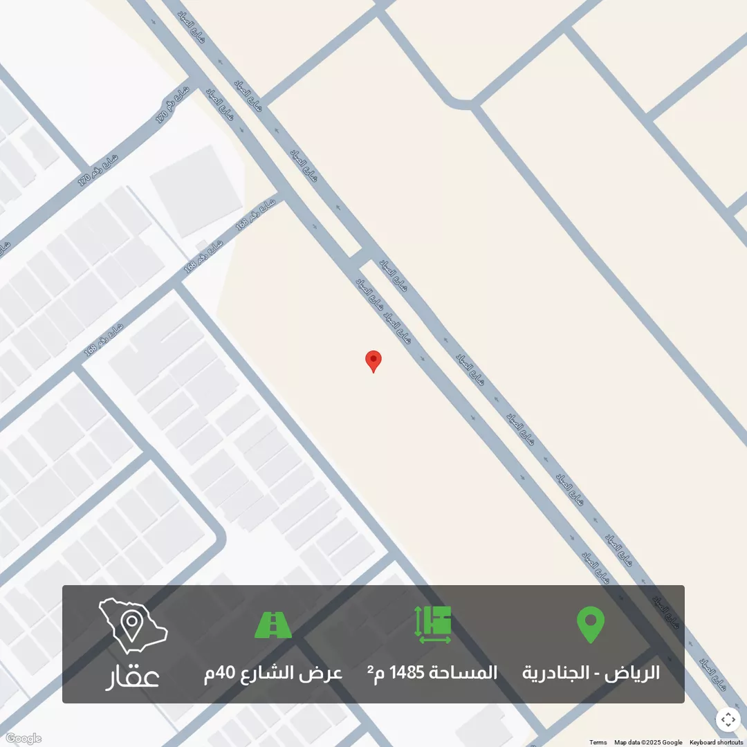 أرض للبيع في شارع الصياد, حي الجنادرية, مدينة الرياض, منطقة الرياض 1 صورة