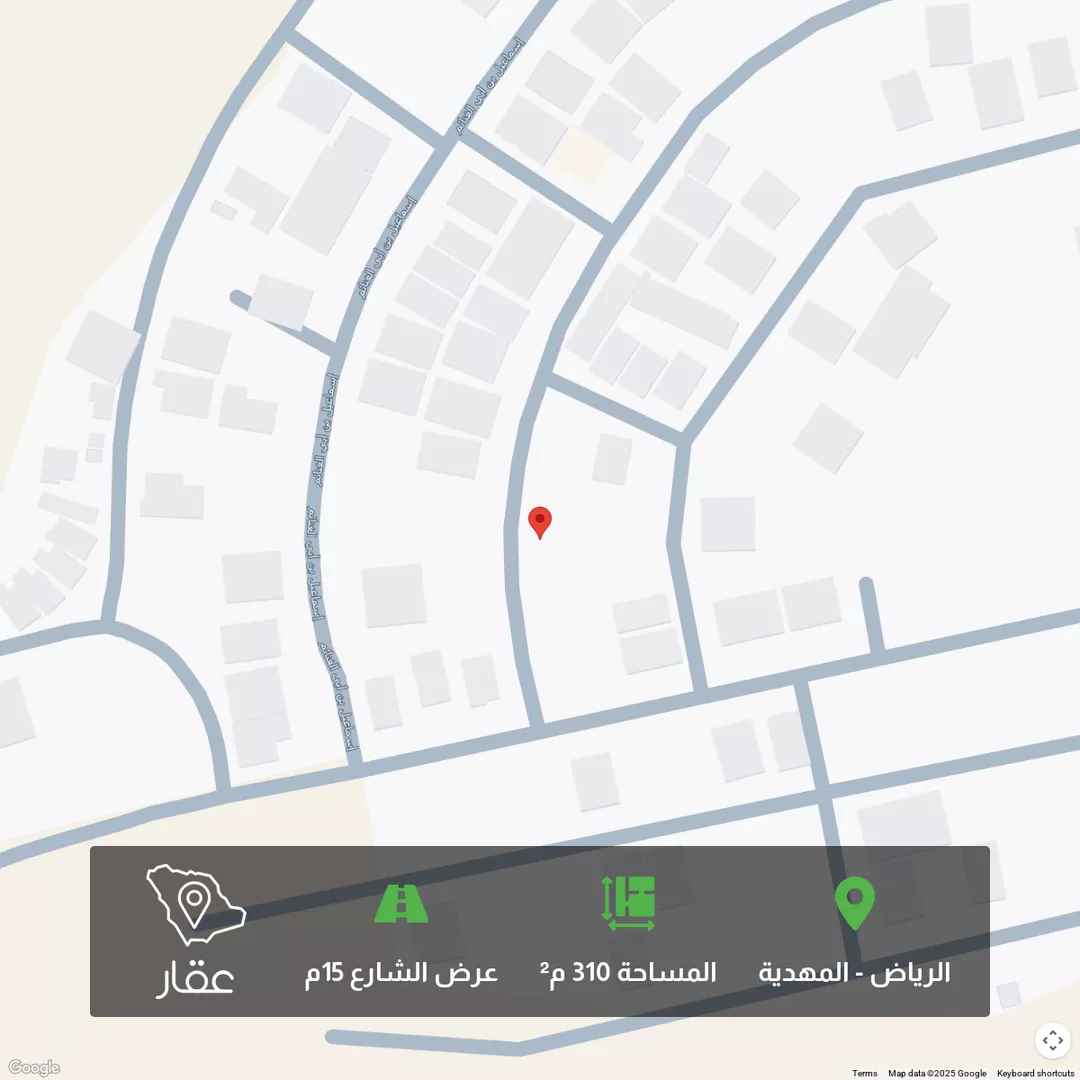 أرض للبيع في شارع محمد بن أحمد الفاسي, حي المهدية, مدينة الرياض, منطقة الرياض 1 صورة