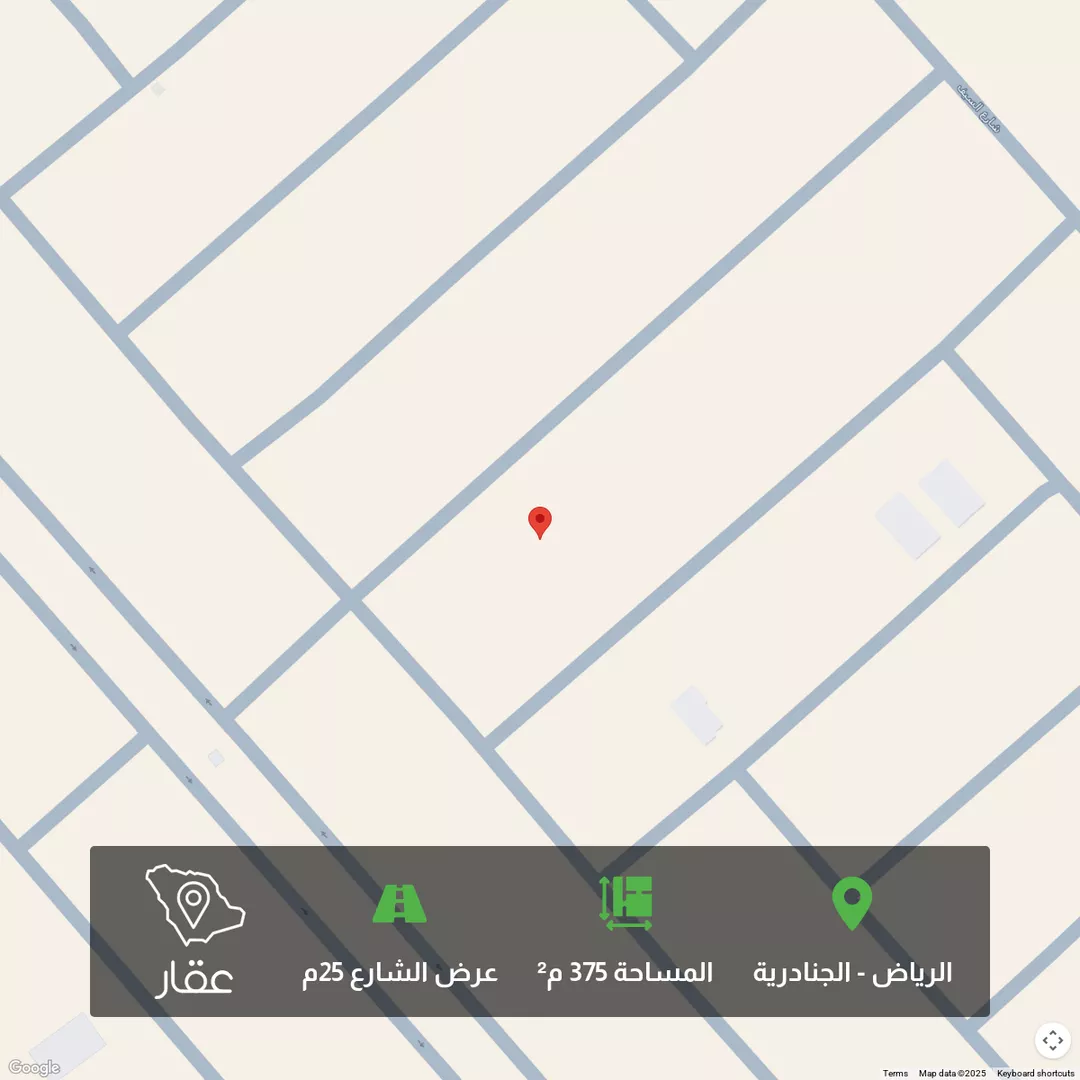 أرض للبيع في شارع شارع عرض 25, حي الجنادرية, مدينة الرياض, منطقة الرياض 1 صورة