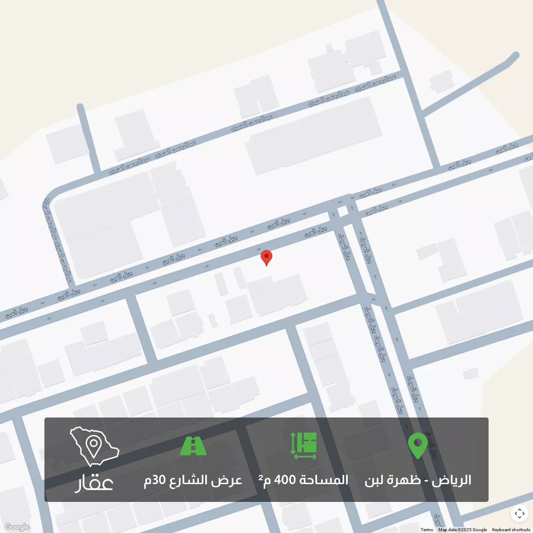 أرض للبيع في شارع جبل العين, حي ظهرة لبن, مدينة الرياض, منطقة الرياض 1 صورة