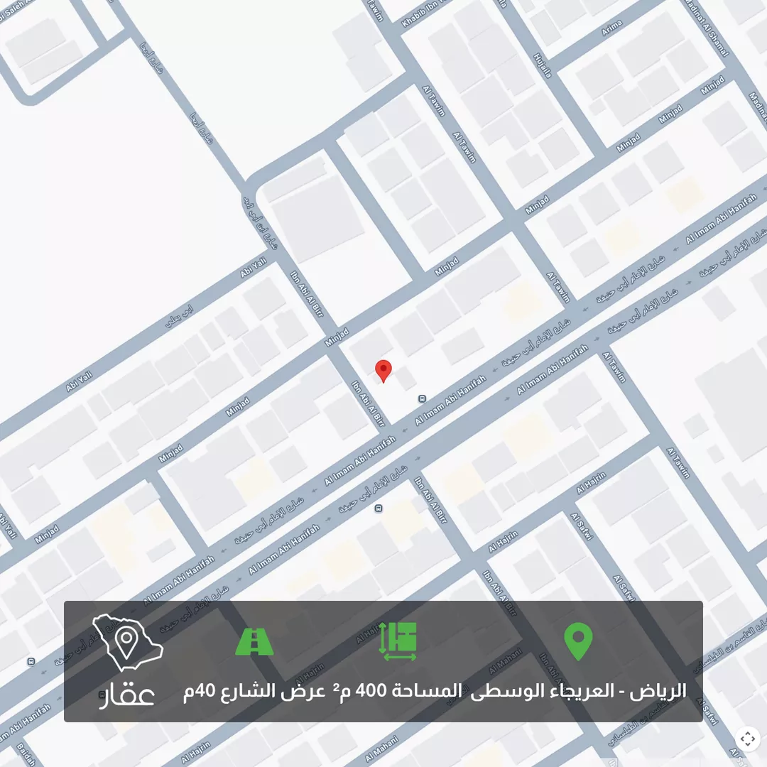 أرض للبيع في شارع ابي حنيفه, حي العريجاء الأوسط, مدينة الرياض, منطقة الرياض 1 صورة