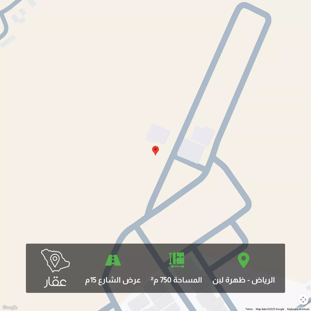 أرض للبيع في شارع ظهير الدين البهيقي, حي ظهرة لبن, مدينة الرياض, منطقة الرياض 1 صورة