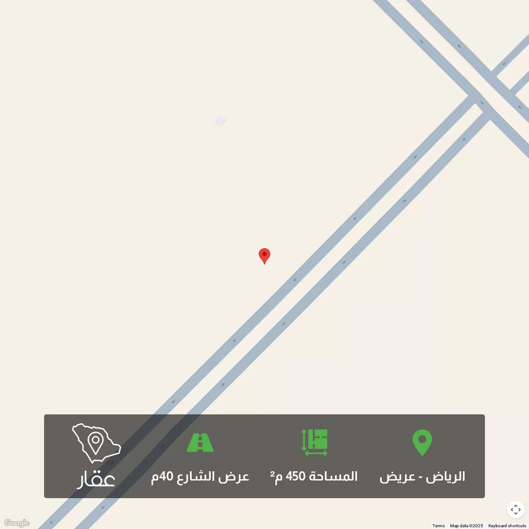 أرض للبيع في حي عريض, مدينة الرياض, منطقة الرياض 1 صورة