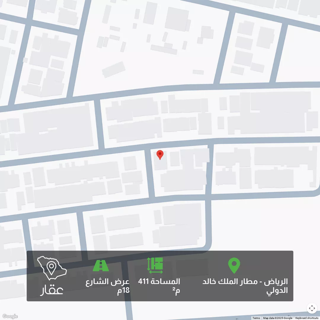 أرض للبيع في شارع عائشة بنت أبي المعالي, حي مطار الملك خالد الدولي, مدينة الرياض, منطقة الرياض 1 صورة