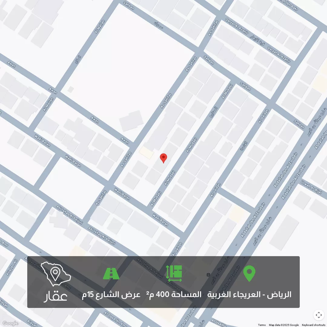 أرض للبيع في شارع المضابيع, حي العريجاء الغربي, مدينة الرياض, منطقة الرياض 1 صورة