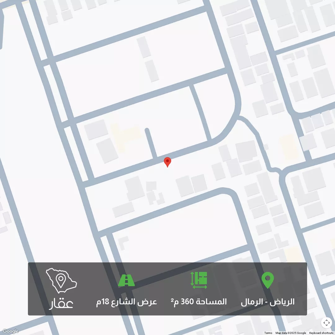 أرض للبيع في شارع ابن نجيه الواعظ, حي الرمال, مدينة الرياض, منطقة الرياض 1 صورة