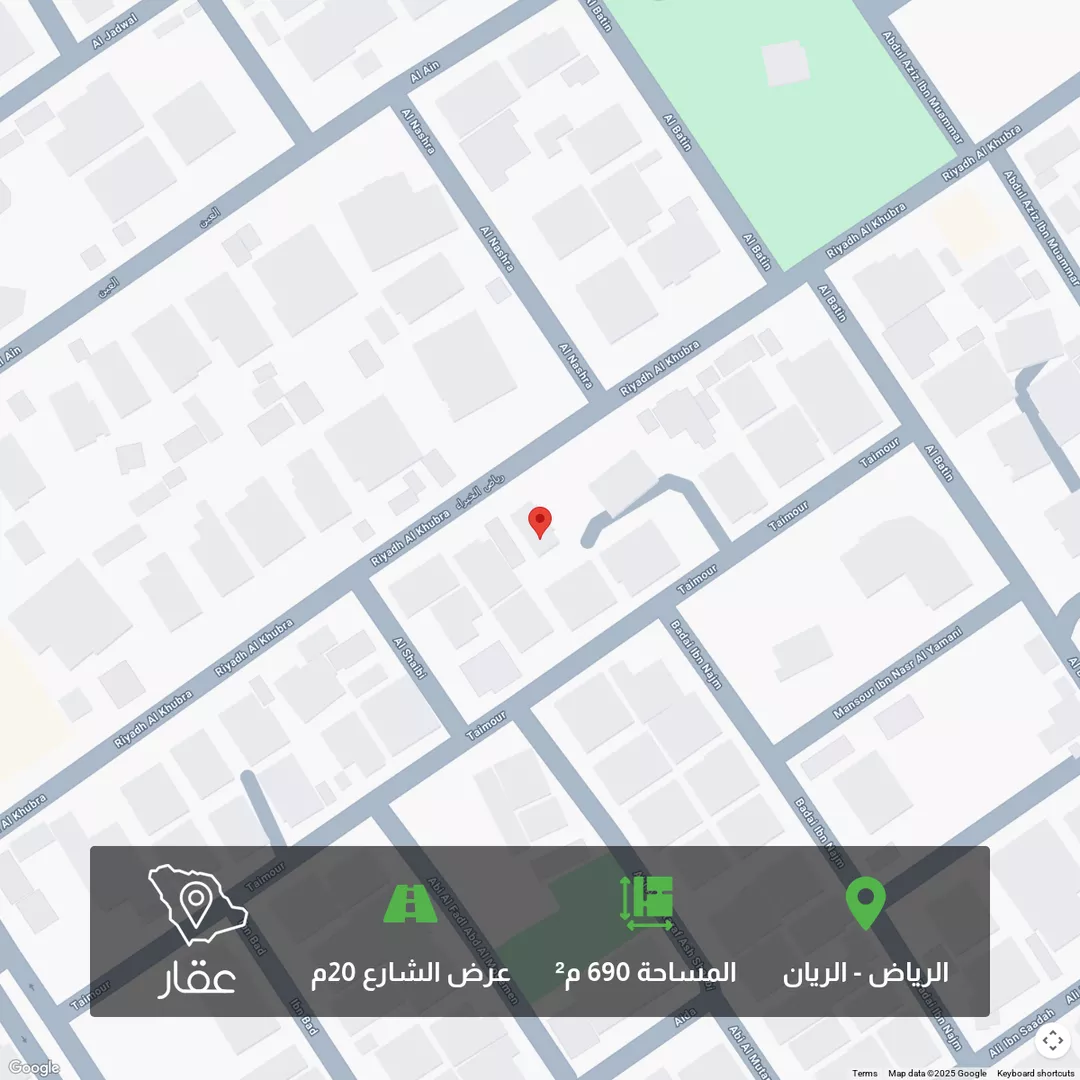 أرض للبيع في شارع رياض الخبرا, حي الريان, مدينة الرياض, منطقة الرياض 1 صورة