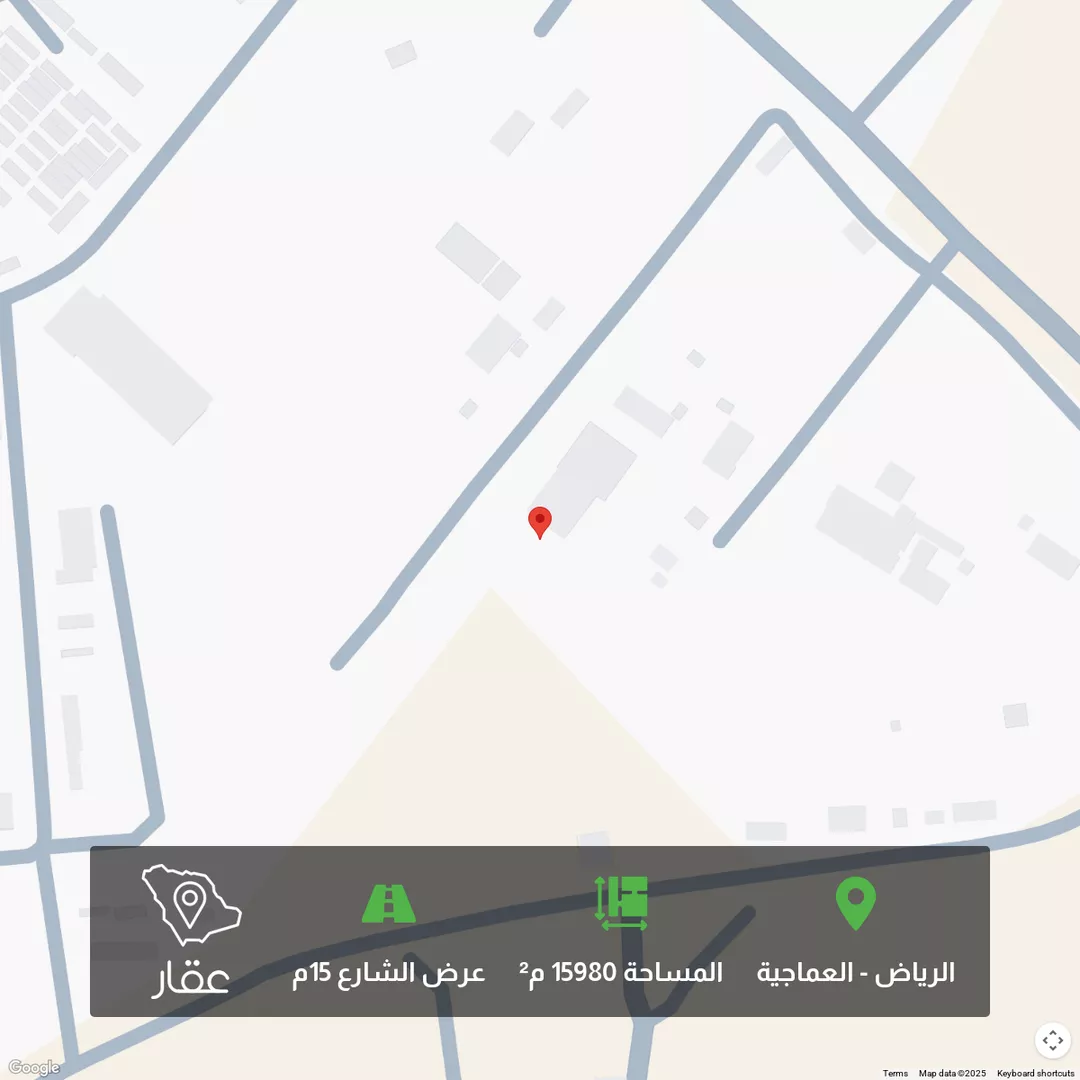 أرض للبيع في حي منطقة مفتوحة تابعة لبلدية العزيزية, مدينة الرياض, منطقة الرياض 1 صورة