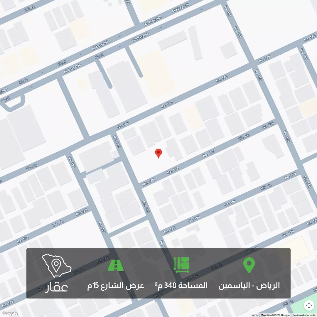 أرض للبيع في شارع رقم 172, حي الياسمين, مدينة الرياض, منطقة الرياض 1 صورة