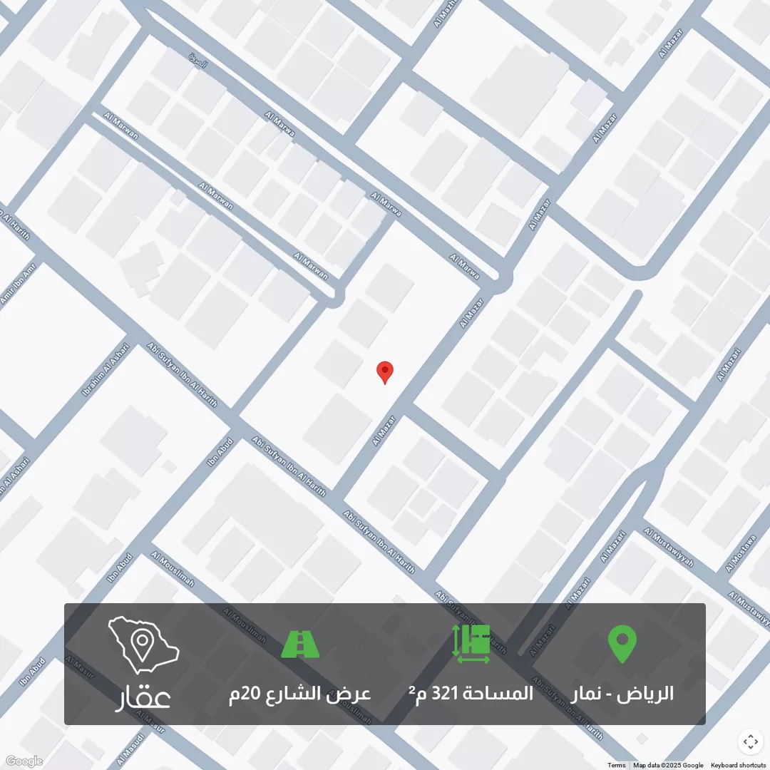أرض للبيع في شارع المزار, حي الحزم, مدينة الرياض, منطقة الرياض 1 صورة