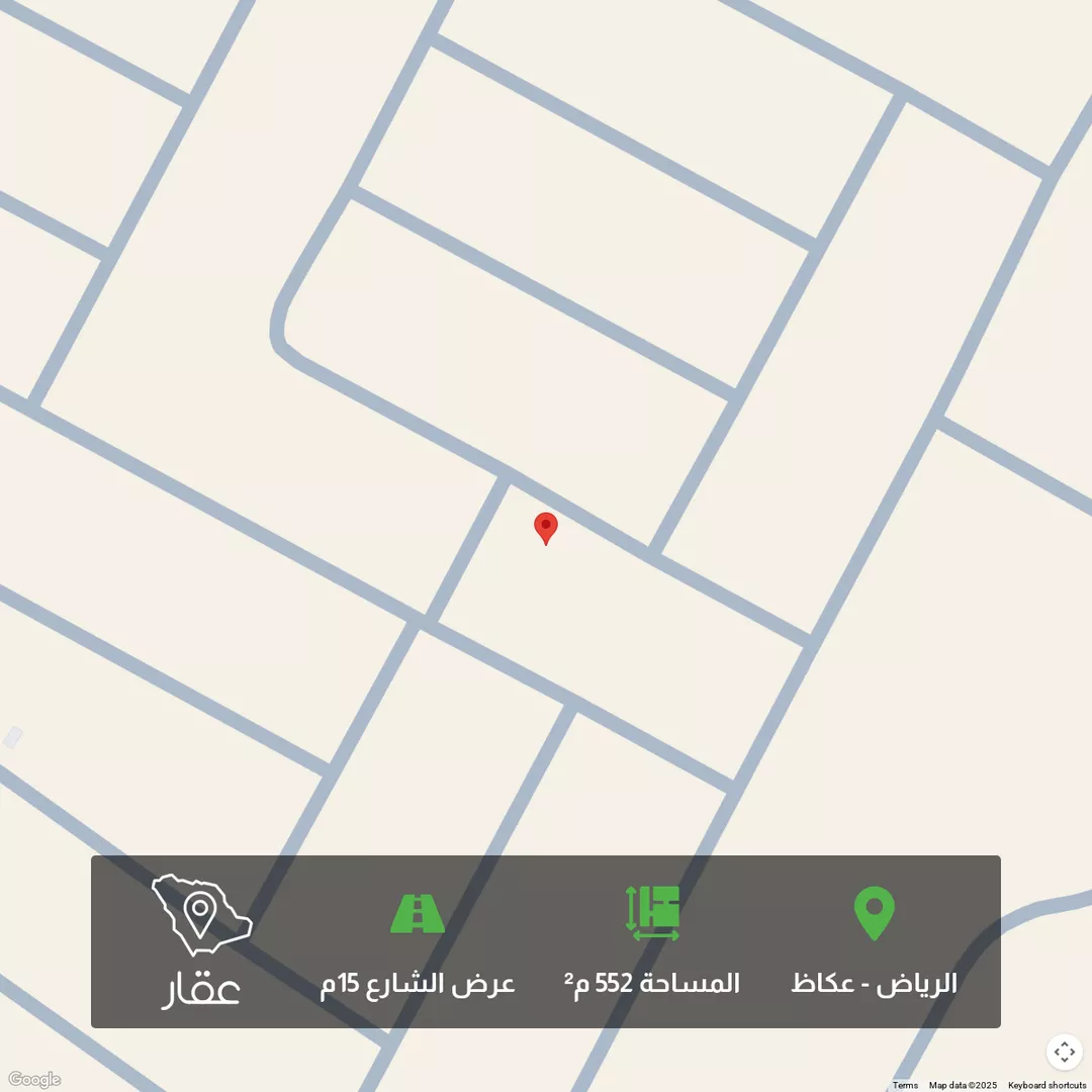 أرض للبيع في شارع السقاف, حي عكاظ, مدينة الرياض, منطقة الرياض 1 صورة