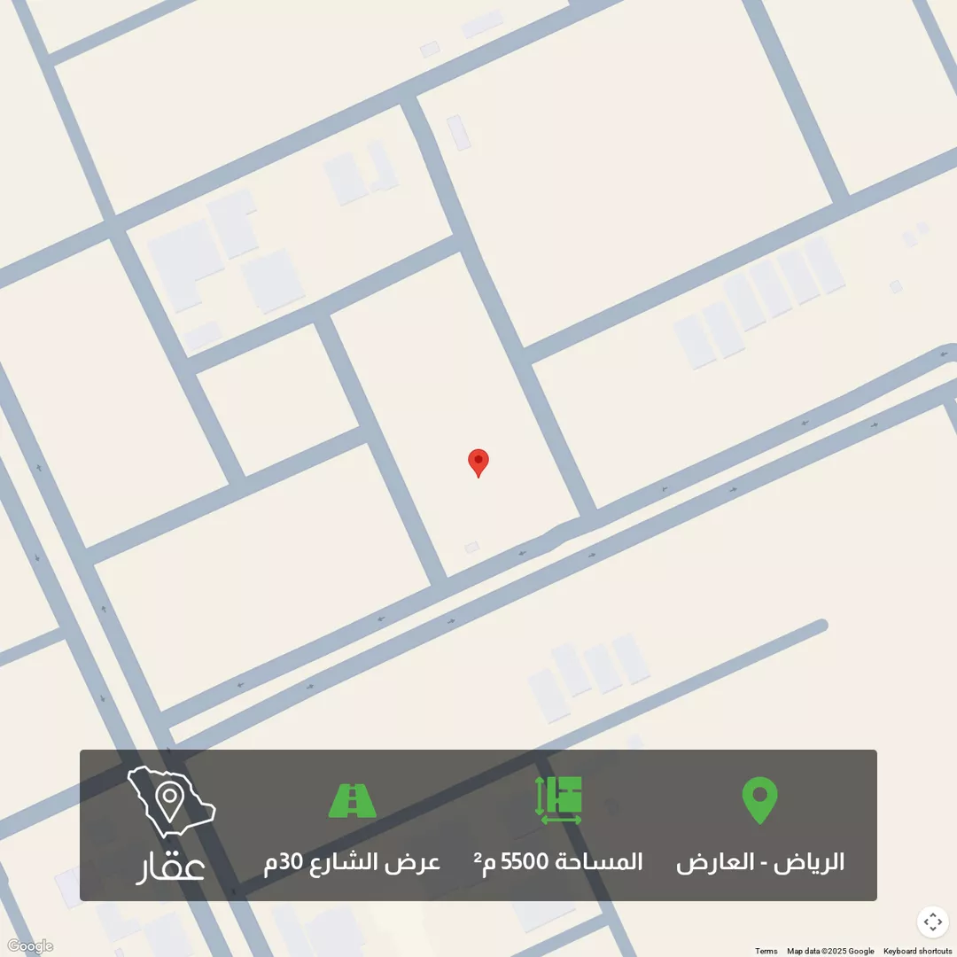 أرض للبيع في شارع غرس الدين الخليلي, حي العارض, مدينة الرياض, منطقة الرياض 1 صورة