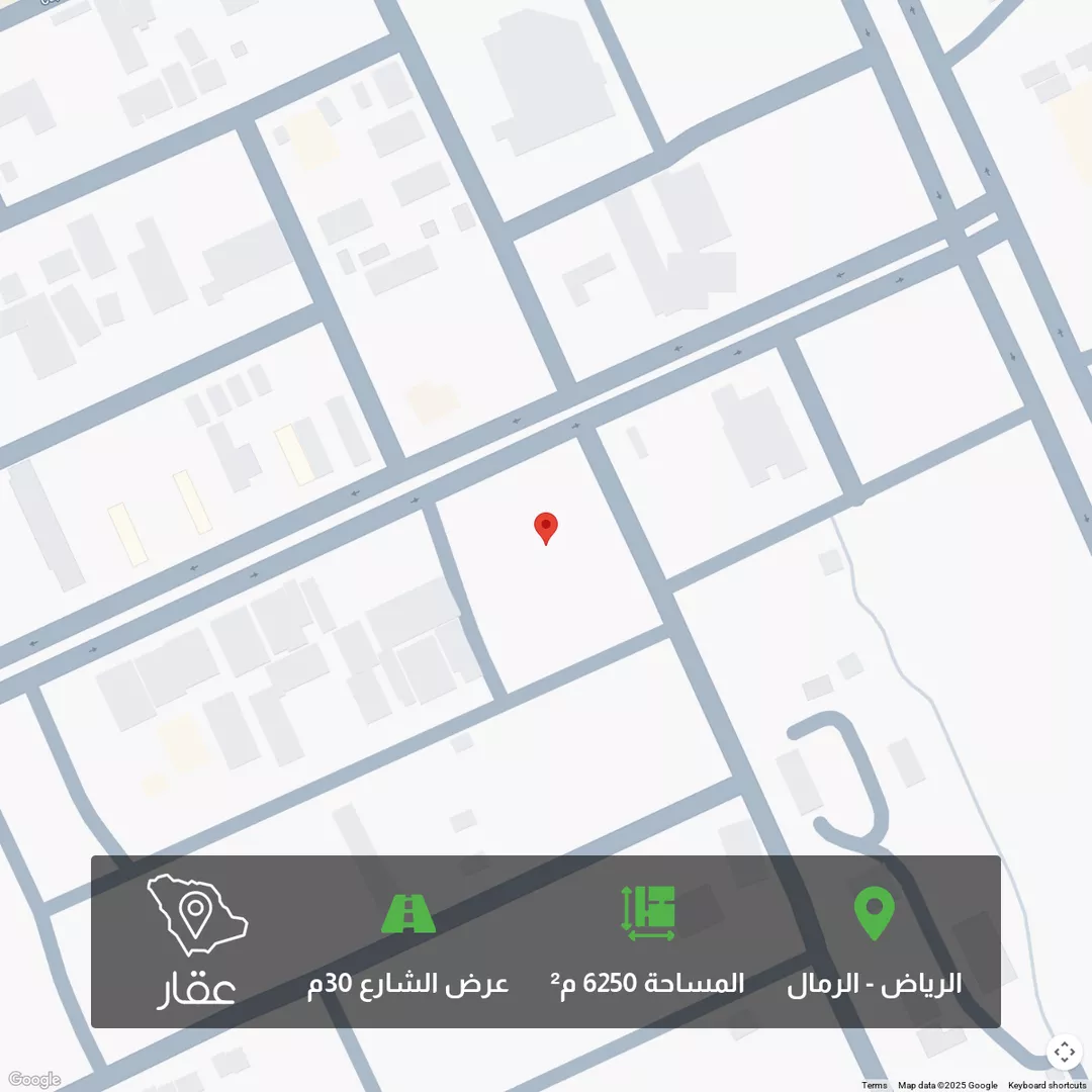 أرض للبيع في شارع شيبان بن مالك, حي الرمال, مدينة الرياض, منطقة الرياض 1 صورة