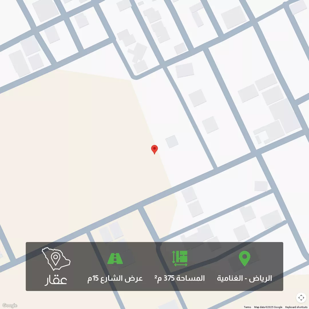 أرض للبيع في شارع شدا الاسفل, حي الغنامية, مدينة الرياض, منطقة الرياض 1 صورة