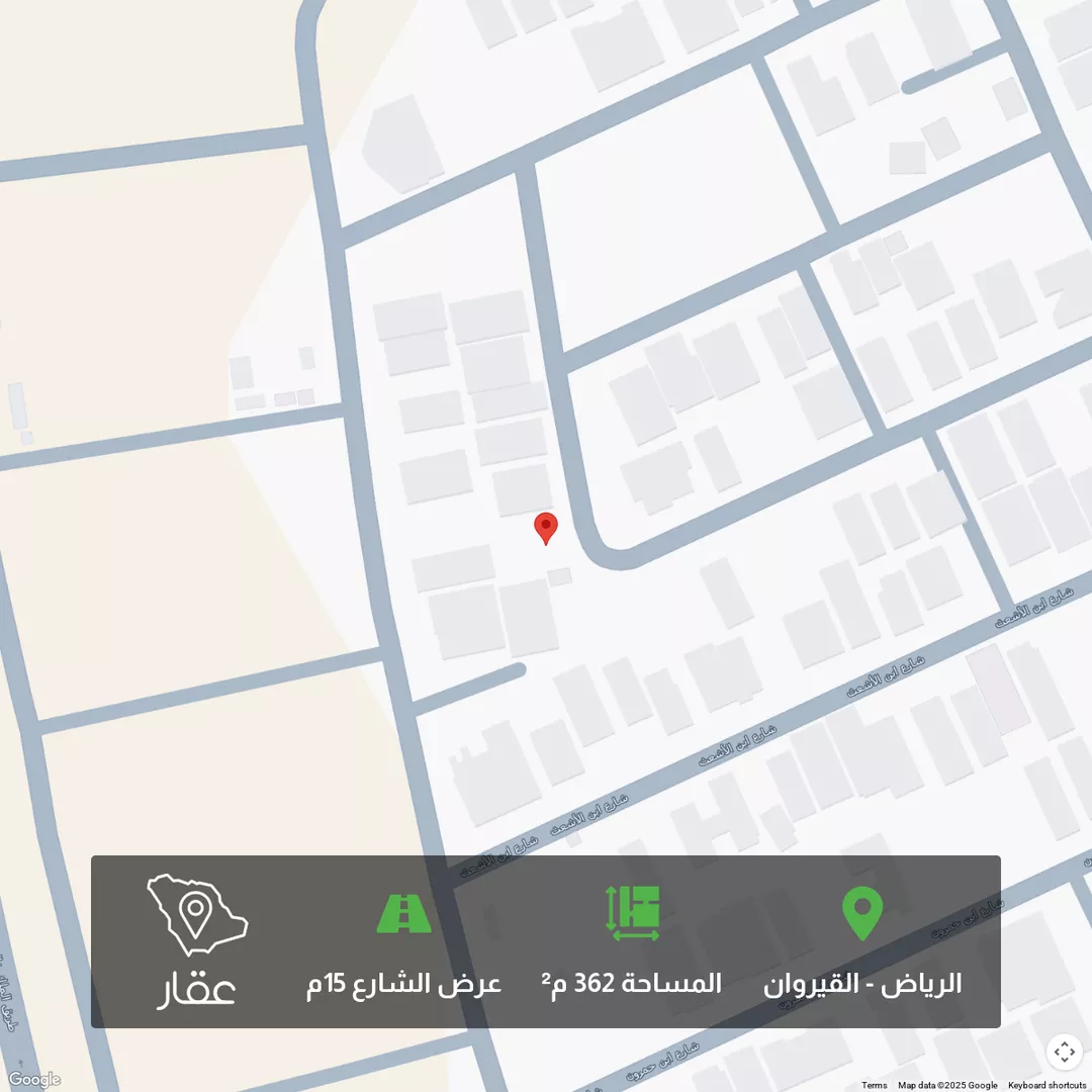 أرض للبيع في شارع جروه بن يزيد الطائي, حي القيروان, مدينة الرياض, منطقة الرياض 1 صورة