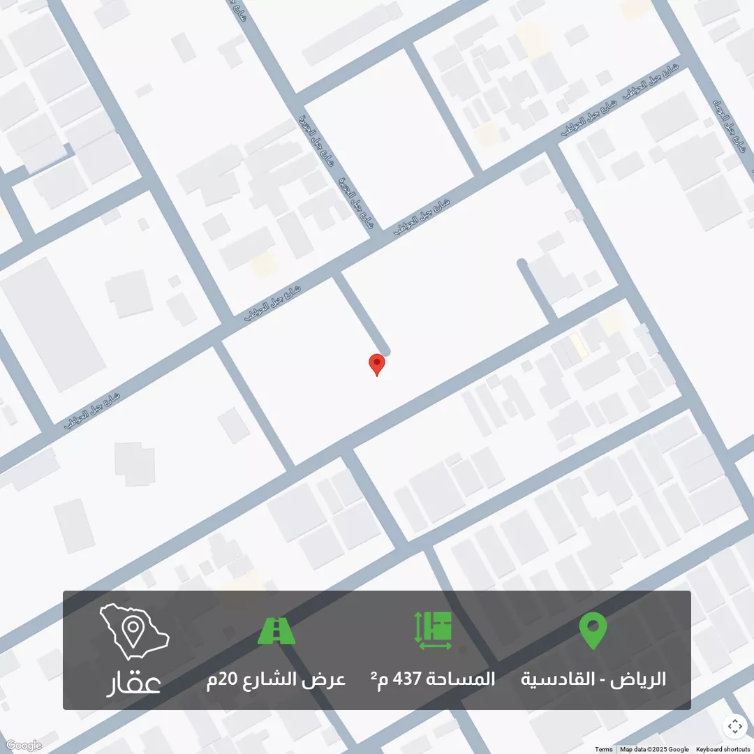 أرض للبيع في شارع جبل شمام, حي القادسية, مدينة الرياض, منطقة الرياض 1 صورة
