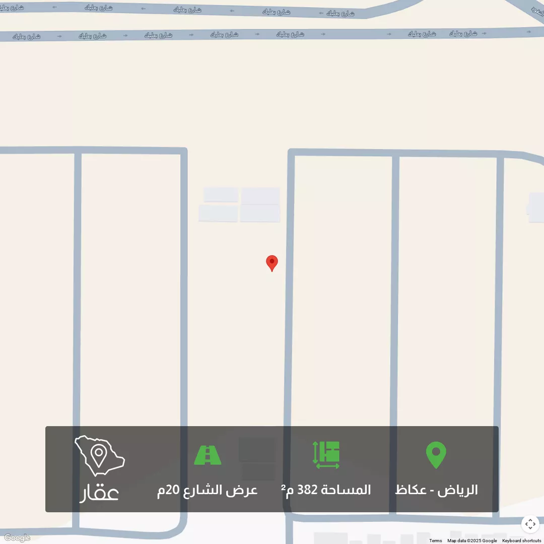 أرض للبيع في شارع يعقوب بن أبي الفضل, حي عكاظ, مدينة الرياض, منطقة الرياض 1 صورة