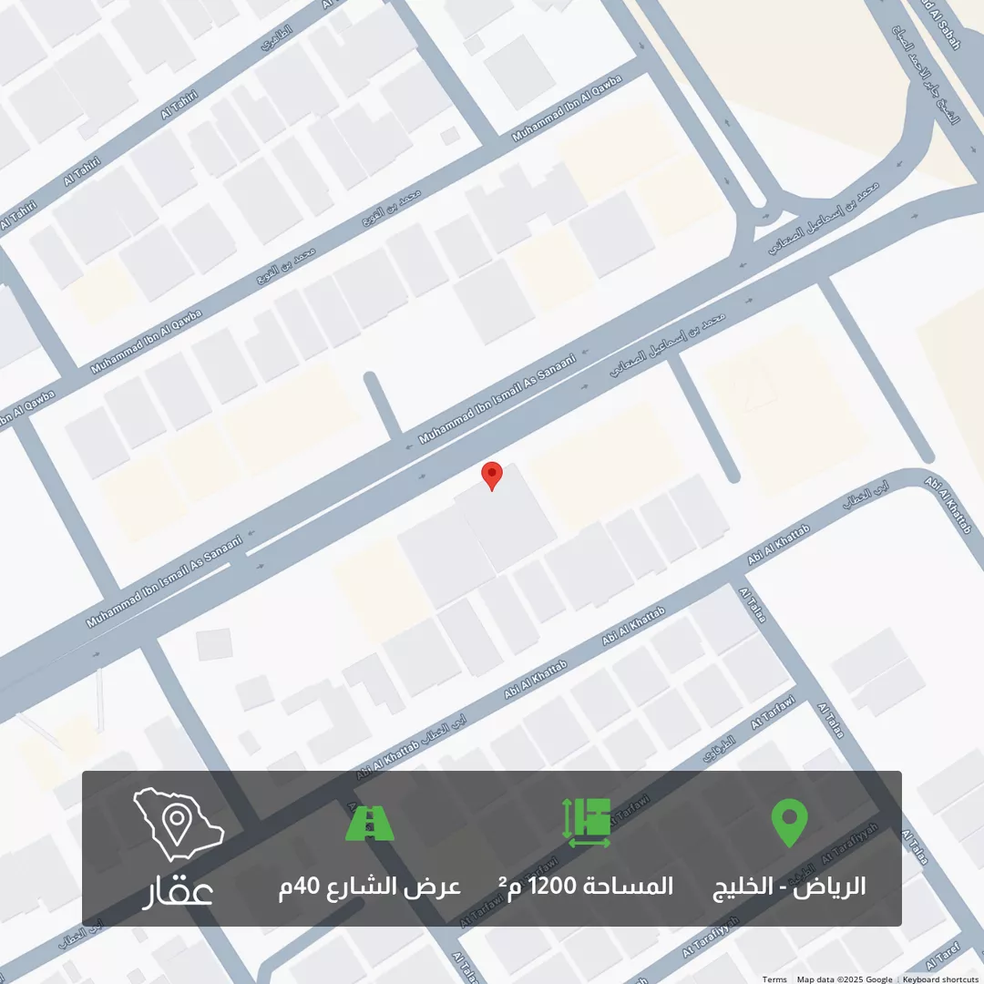 أرض للبيع في شارع الامام محمد اسماعيل الصنفاني, حي الخليج, مدينة الرياض, منطقة الرياض 1 صورة