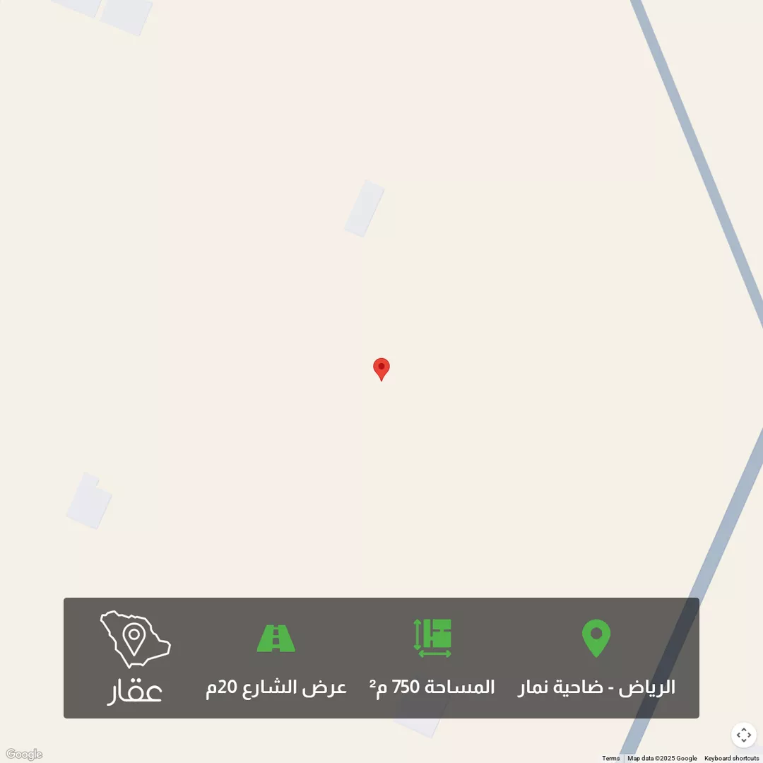 أرض للبيع في شارع الفجر, حي ضاحية نمار, مدينة الرياض, منطقة الرياض 1 صورة