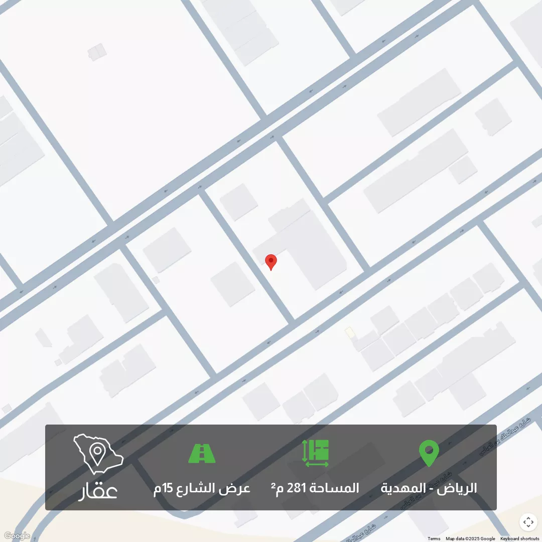 أرض للبيع في شارع أحمد بشناق, حي المهدية, مدينة الرياض, منطقة الرياض 1 صورة