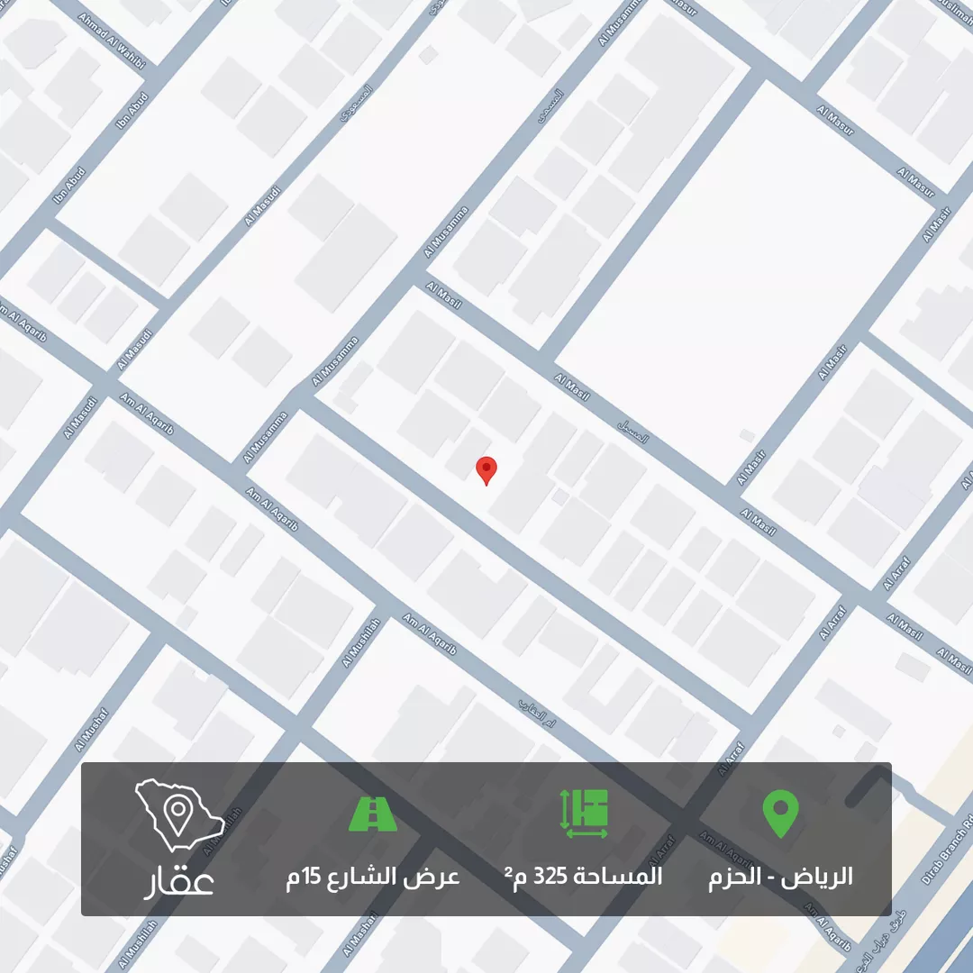 أرض للبيع في شارع ناصر بن عمار, حي الحزم, مدينة الرياض, منطقة الرياض 1 صورة