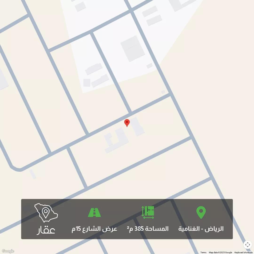 أرض للبيع في شارع محمد بن حارث القروي, حي الغنامية, مدينة الرياض, منطقة الرياض 1 صورة